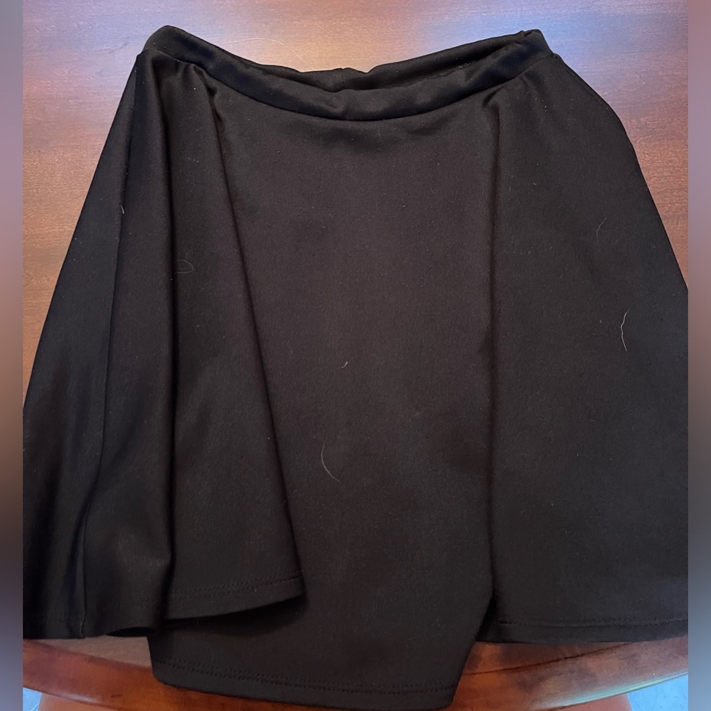 All black skater skirt